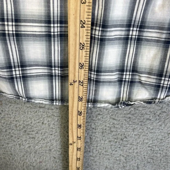 American Eagle Shirt Mens Medium Plaid Western Pearl Snap Cowboy Vintage‎ Fit - Picture 6 of 7